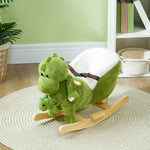 Baby Rocking Horse W/ Safety Belt, 32 Songs, Wood Base, Hand Puppet