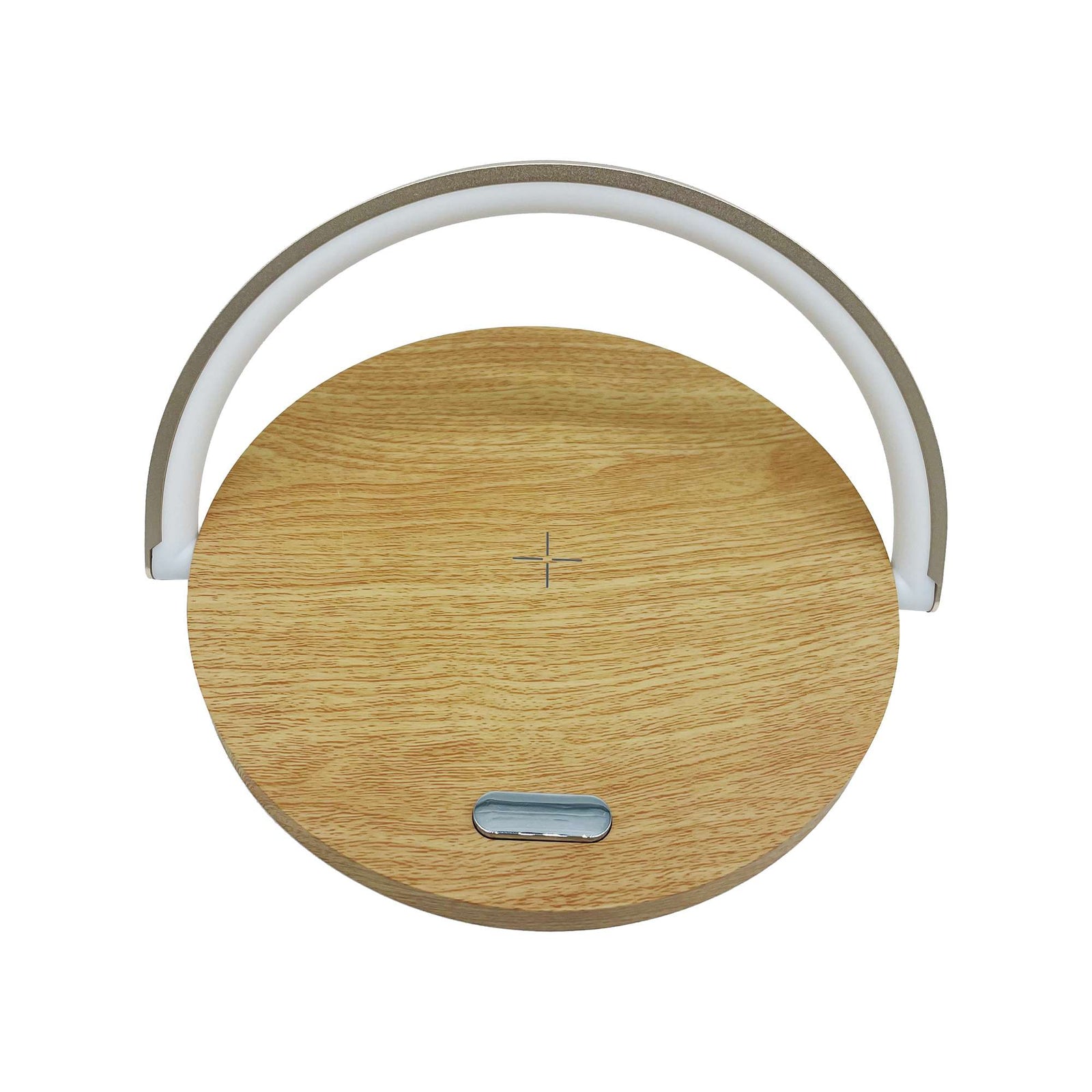 Touch Control Bedside Lamp With Built-in Wireless Charging | Brown