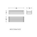 Shower Caddy Basket, 35cm, Chrome, Wall Mounted, Architect Collection