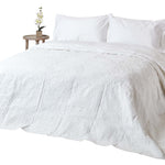 Cotton Rich Floral Metelassé Pattern Bedspread | 260cm x 260cm | White