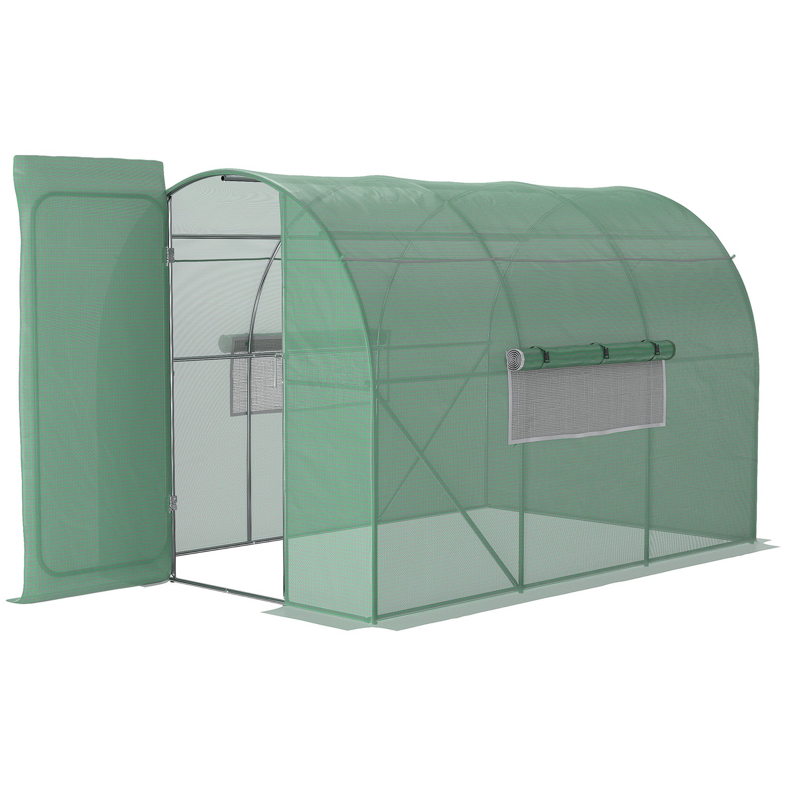 Reinforced Polytunnel Greenhouse 3x2m