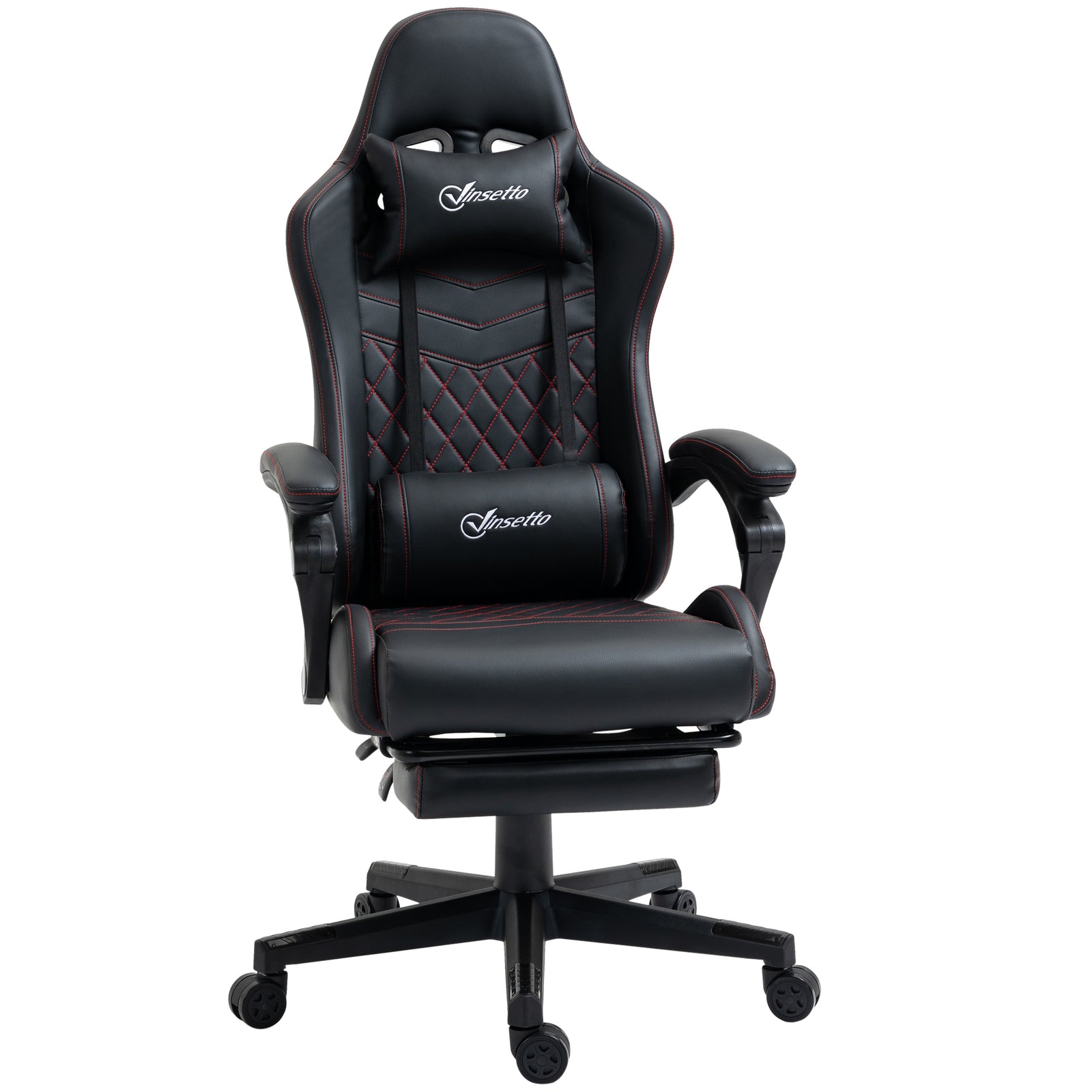 Faux Leather Gaming Chair W/ Arm | Red