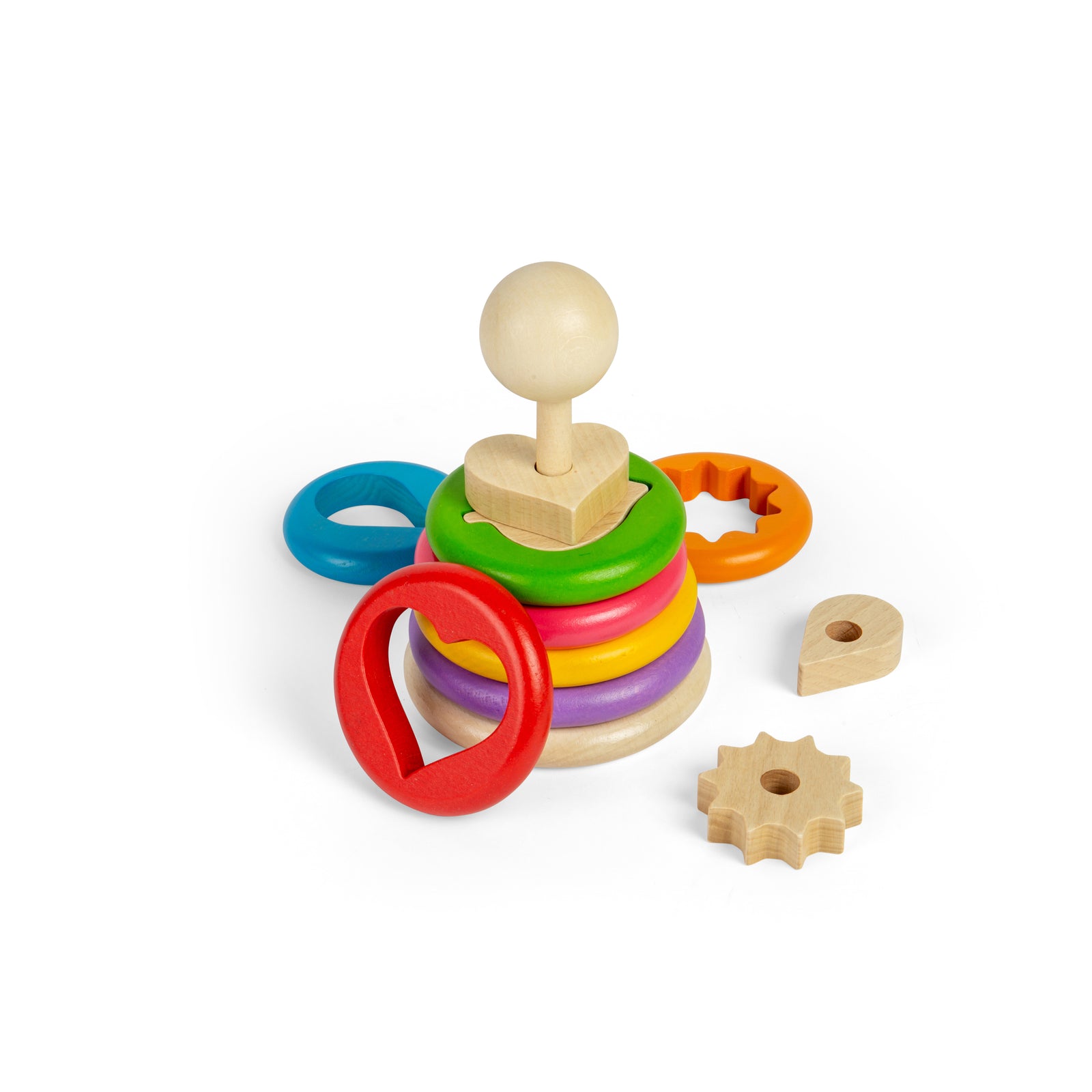 Wooden Secret Shape Stacker Puzzle