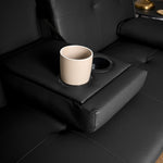 Faux Leather Click Clack Sofa Bed - 2 Seater | Black