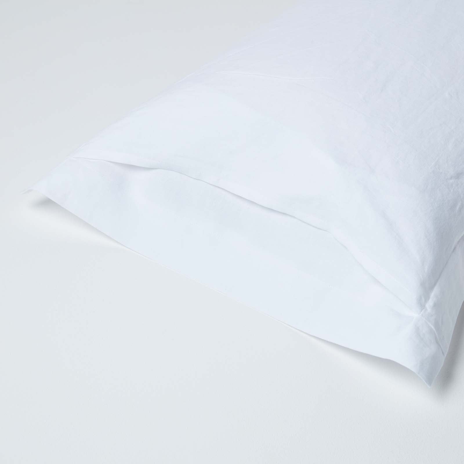 Linen Oxford Pillowcase | King Pillow Case | White