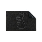 Cat Embossed Doormat In Black | Small | Black