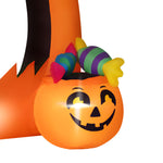 4.9ft Tall Halloween Inflatable Pumpkin Archway W/ Cute Ghost