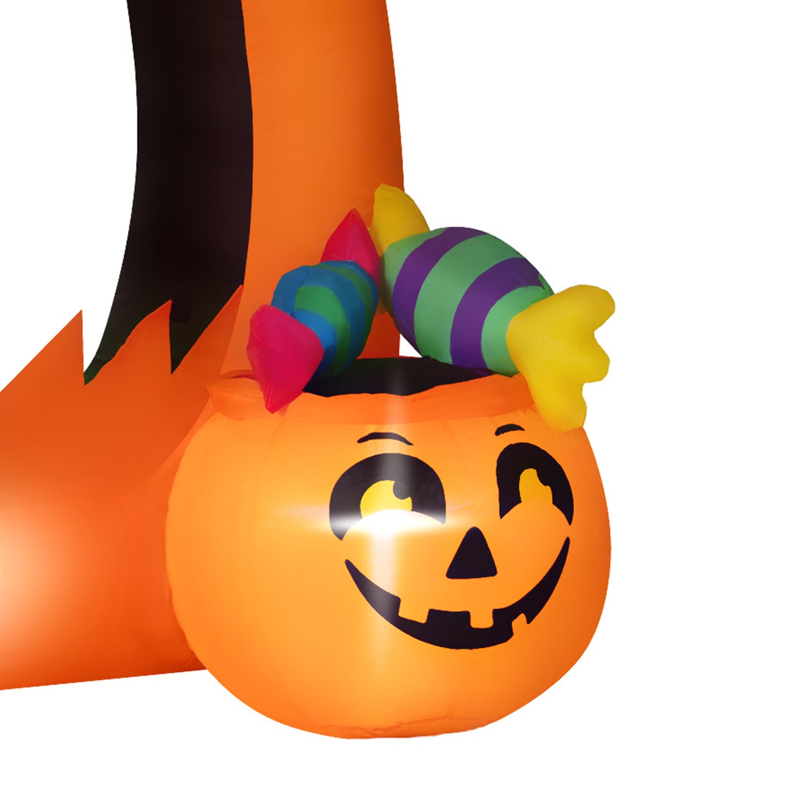 4.9ft Tall Halloween Inflatable Pumpkin Archway W/ Cute Ghost