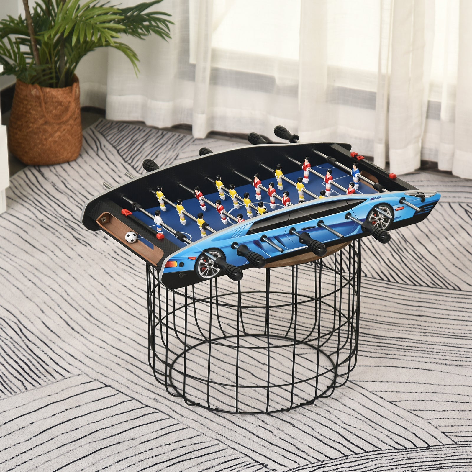 Mini Tabletop Foosball Game For Indoor | Blue