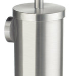 Wall Mounted Toilet Brush And Container With Plastic Insert | Brushed Nickel