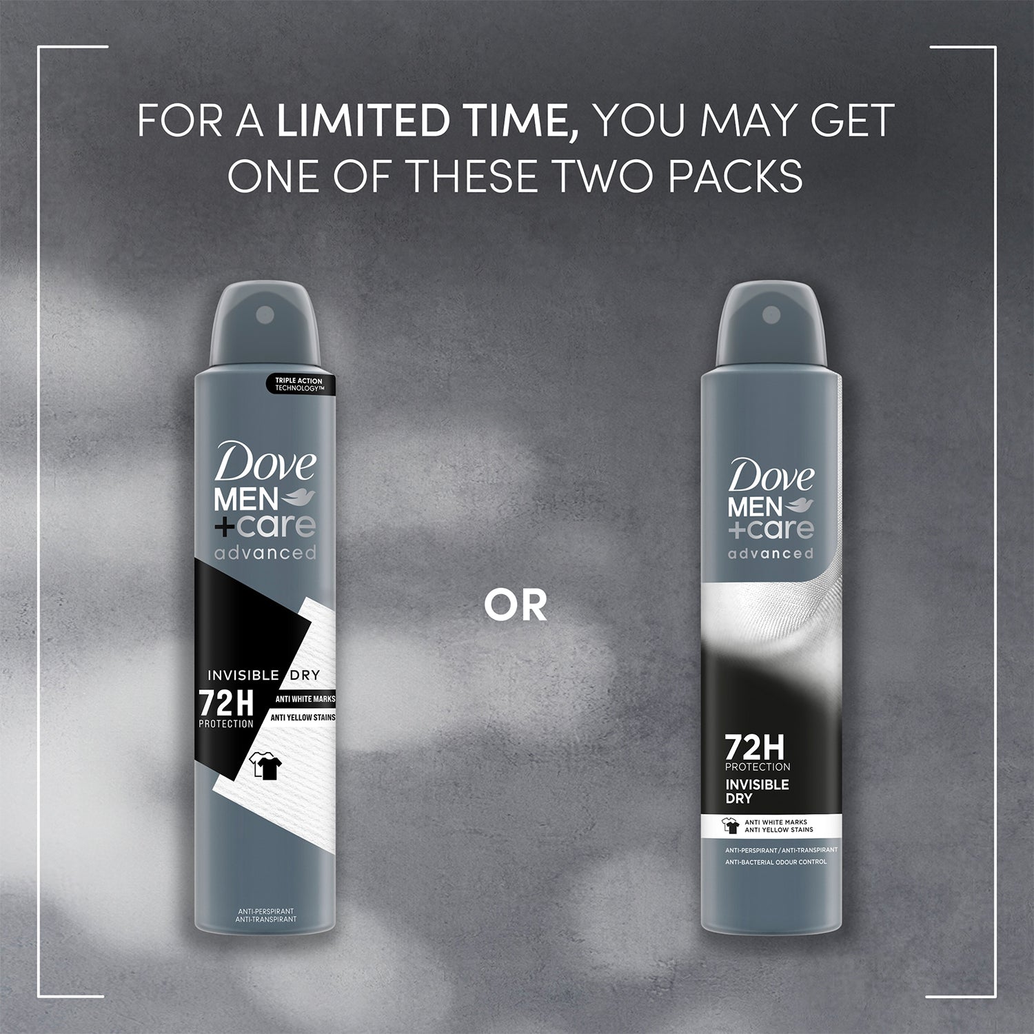 Antiperspirant Men+care Advanced Invisible Dry 72h Protection Deo, 6x 200ml