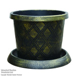 Black & Gold Tower Pot™ | Set of 1