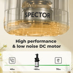 Spector Slow Juicer Cold Press Juice Extractor Quiet Easy Clean Household