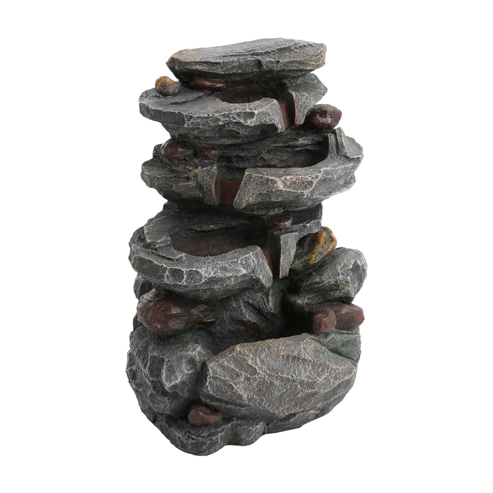 Outdoor Water Feature Fountain Decor With Lights