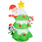 8ft Christmas Blow Up Tree With Santa Claus