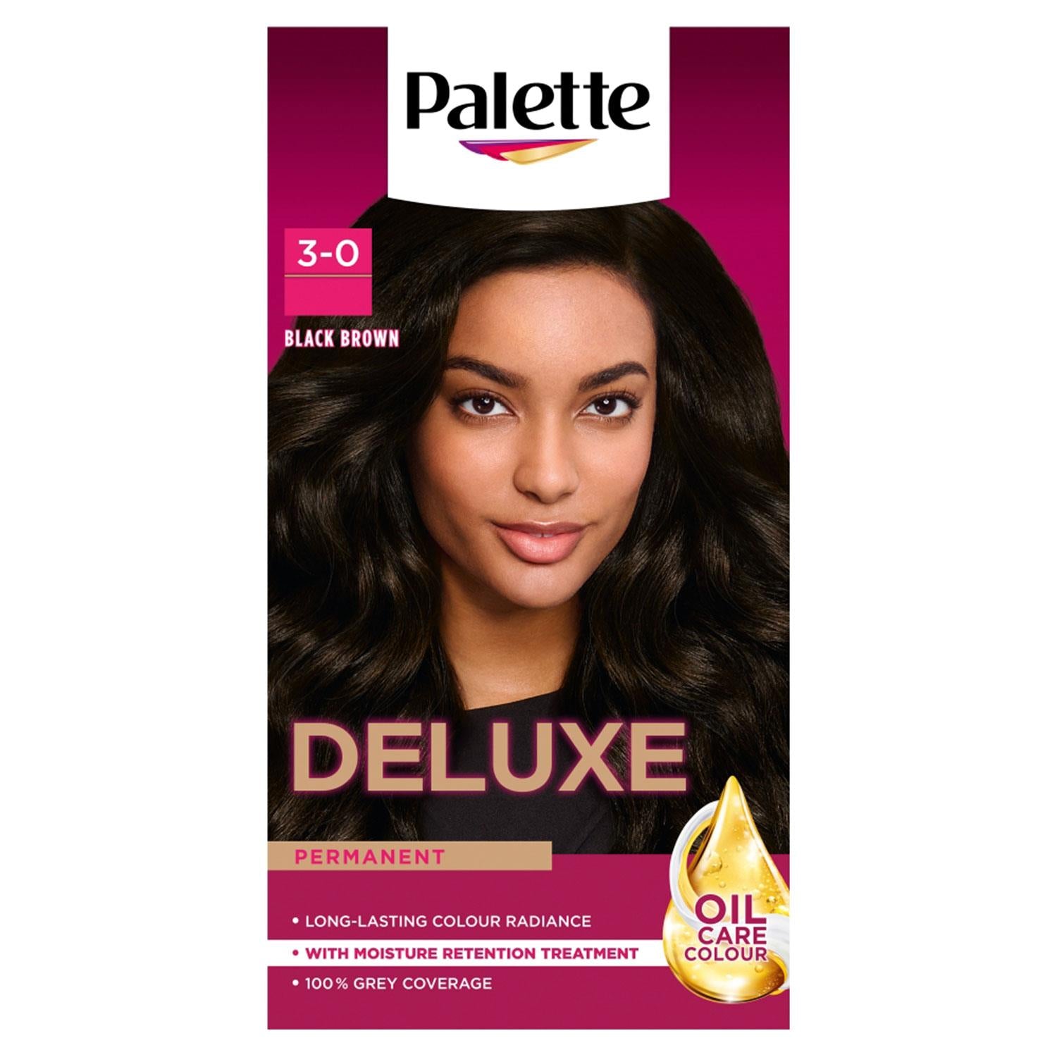 Deluxe Creme Colouration 3-0 Black Brown Hair Dye, 2 Pack