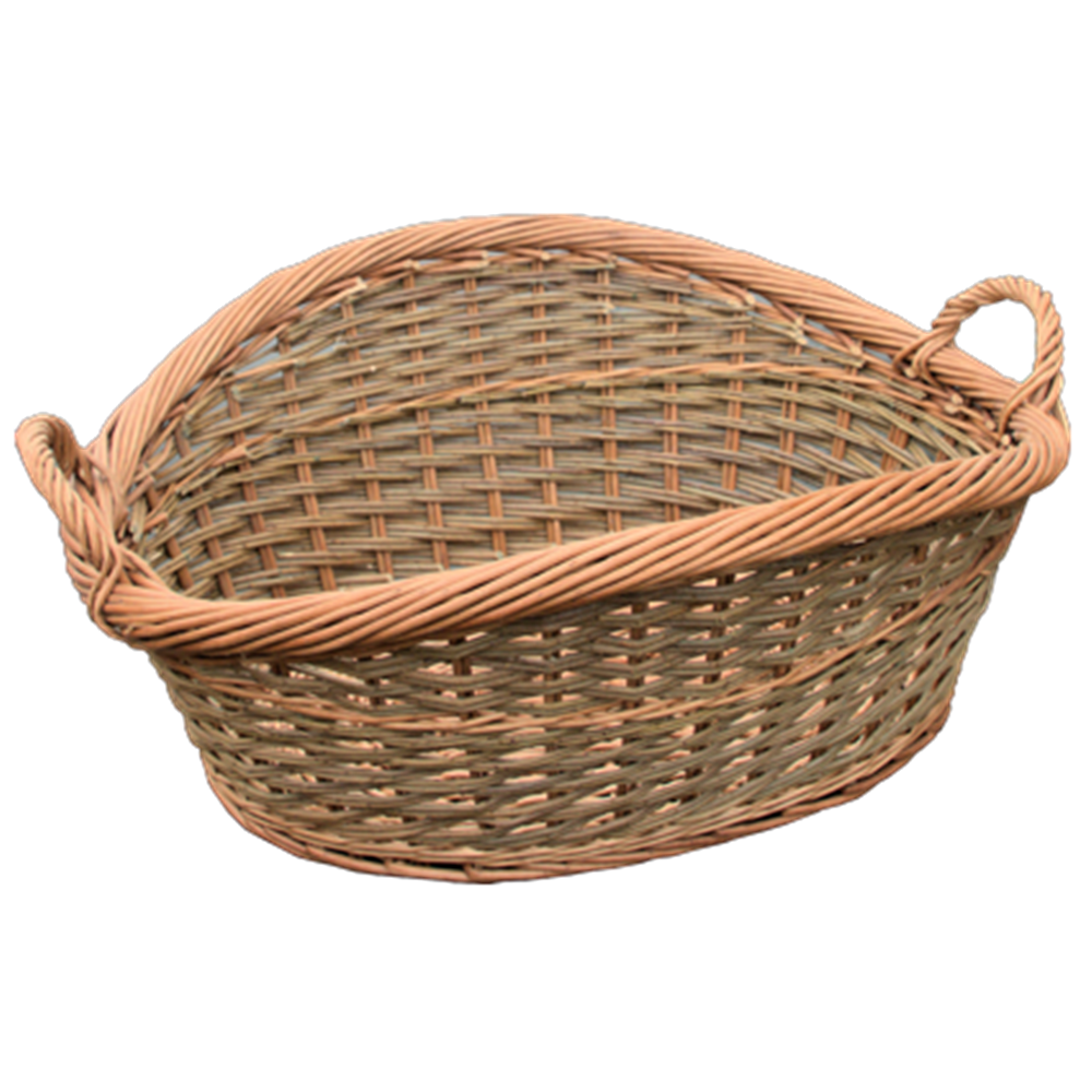 Wicker Roll Top Loose Weave Wash Basket