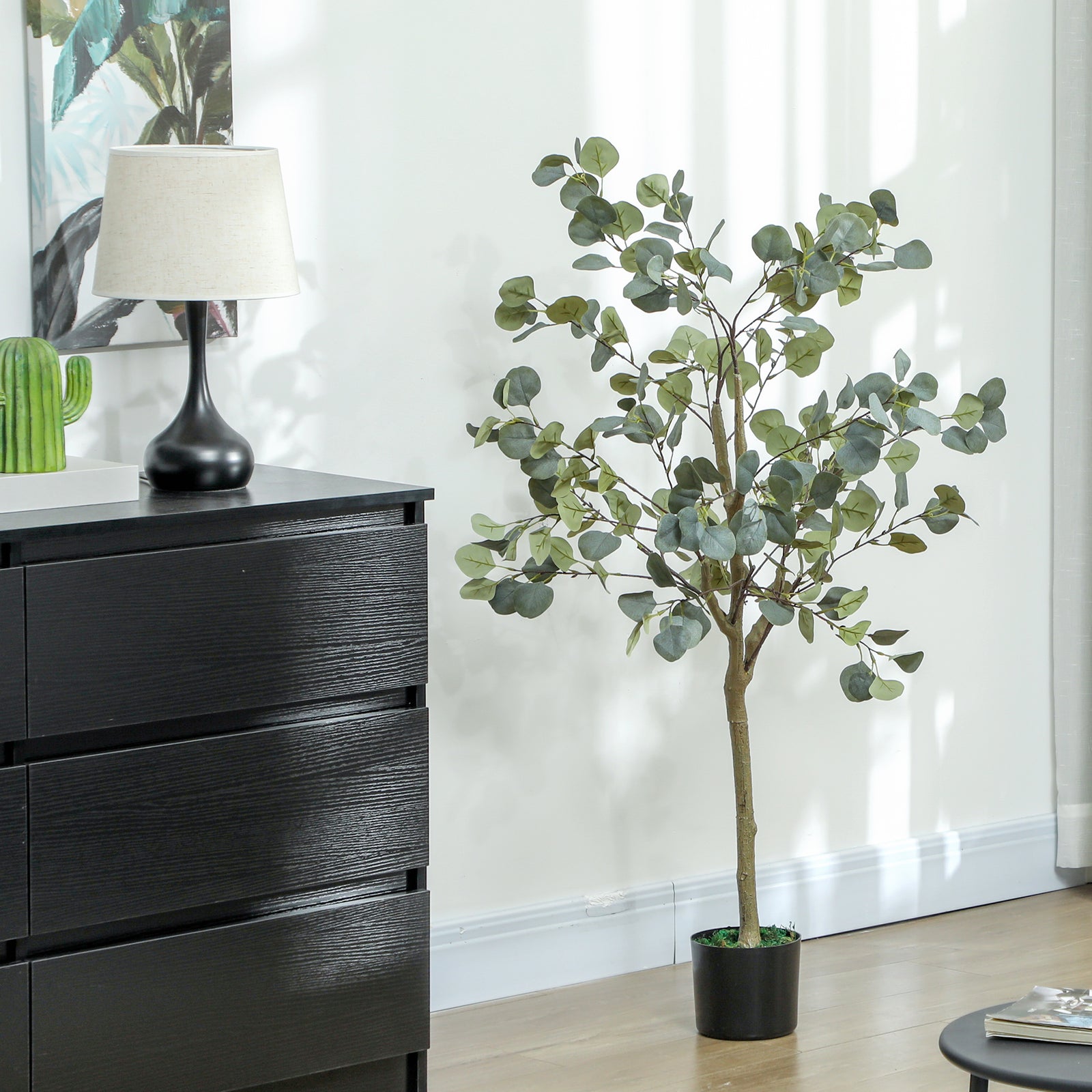 Artificial Plant, Faux Silk Eucalyptus Tree, 150cm