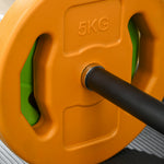 20kg Adjustable Weights Barbell Set For Strength Training | Orange