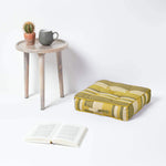 Morocco Striped Cotton Floor Cushion | 40cm x 40cm | Yellow