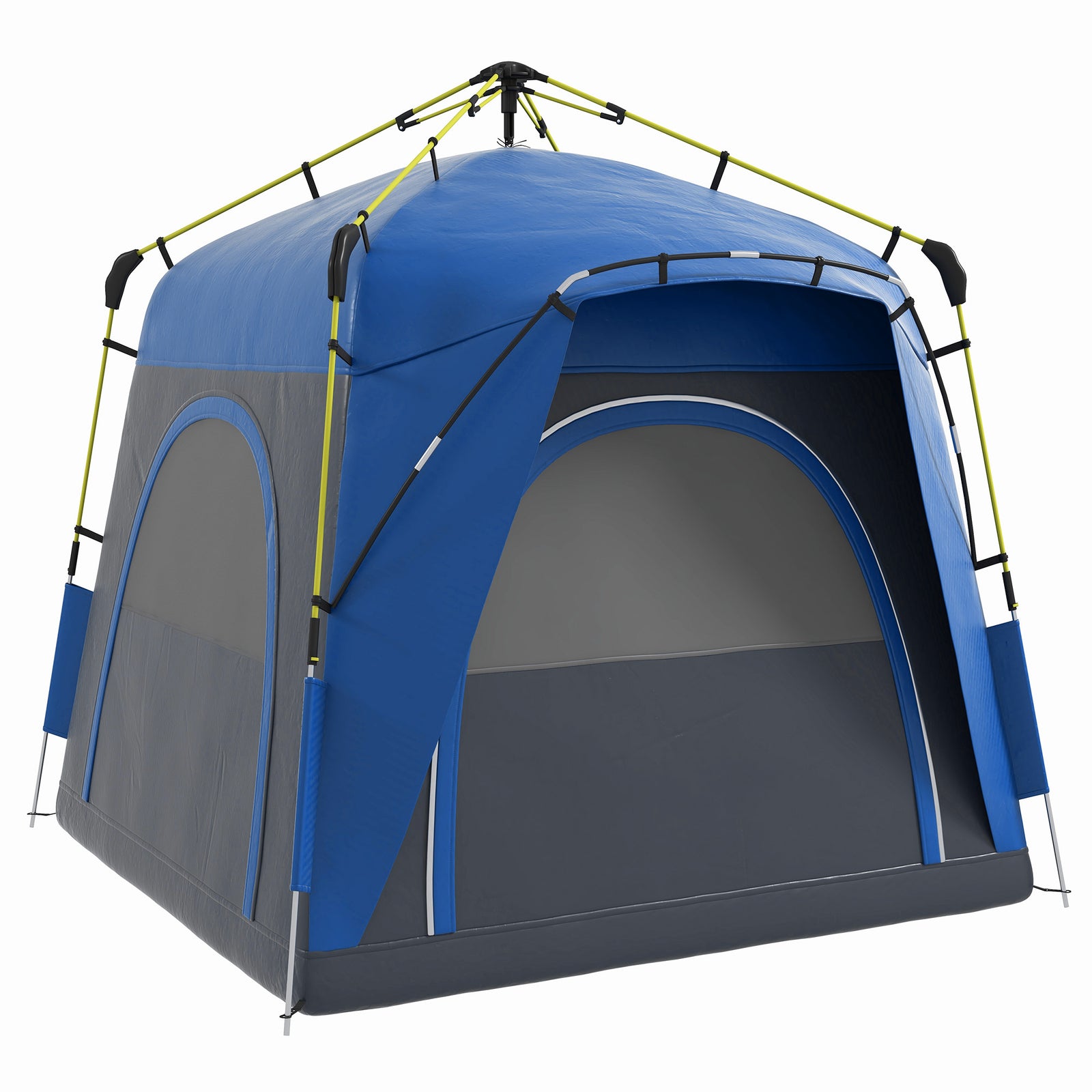 4 Man Pop Up Tent Automatic Camping Backpacking Dome Shelter | Gray