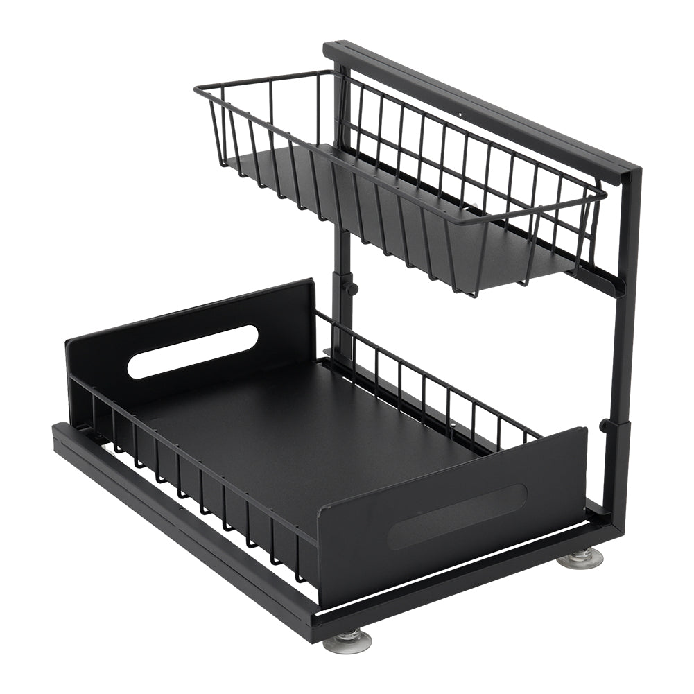 Metal 2-tier Under Sink Sliding Organizer