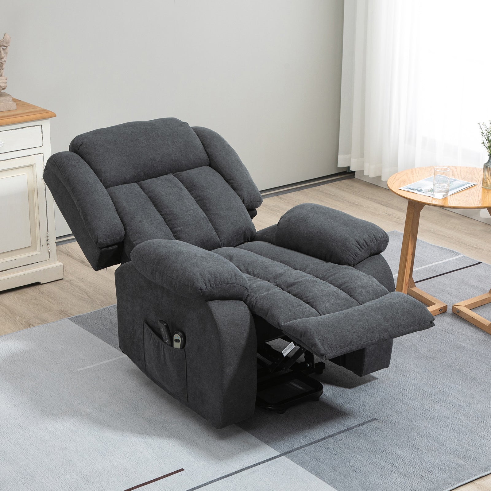 Heavy Duty Riser Recliner Lift Chair Elderly Grey