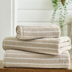 Deyongs Malmo Stripe Cotton Blend Towel Contemporary Woven Stripe Design