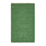 Plain Chenille 100% Cotton  Rug With Natural Trim | 60cm x 100cm | Dark Olive