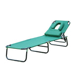 Garden Sun Lounger Folding Recliner Chair