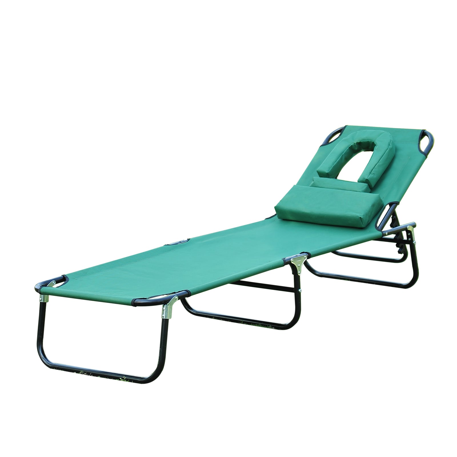 Garden Sun Lounger Folding Recliner Chair