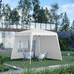 Uv50+ Pop Up Gazebo Canopy Tent With Carry Bag, 2.4 X 2.4m | White
