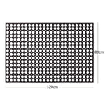Rubber Ring Entrance Doormat | 120cm x 80cm | Black