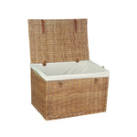 Wicker Large Light Steamed Storage Hamper | White