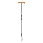 Stainless Steel Long-handled Corkscrew Weeder | 100cm | Brown