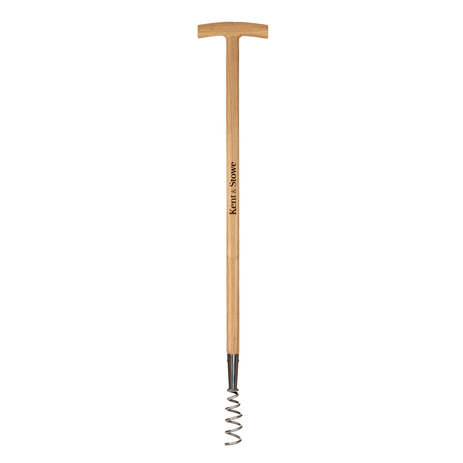 Stainless Steel Long-handled Corkscrew Weeder | 100cm | Brown