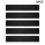 5-piece Galvanised Steel Lawn Edging Set With Serrated Edge | Black