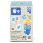 Pour & Play Animal Cups (5pcs) - 3-in-1 Stacking Bath Toy