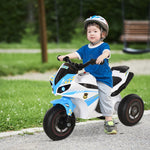 Kids Ride-on Police Bike 3-wheel Vehicle W/ Music Lights 18-36 Mths | Blue