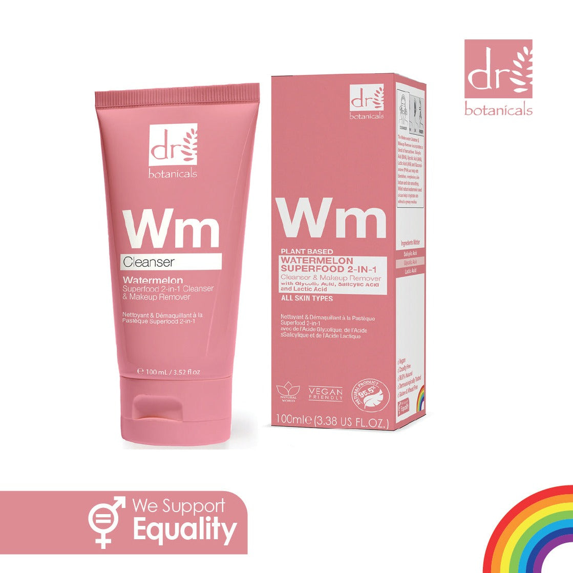 Watermelon Glycolic, Salicylic & Lactic Acid Cleanser 100ml