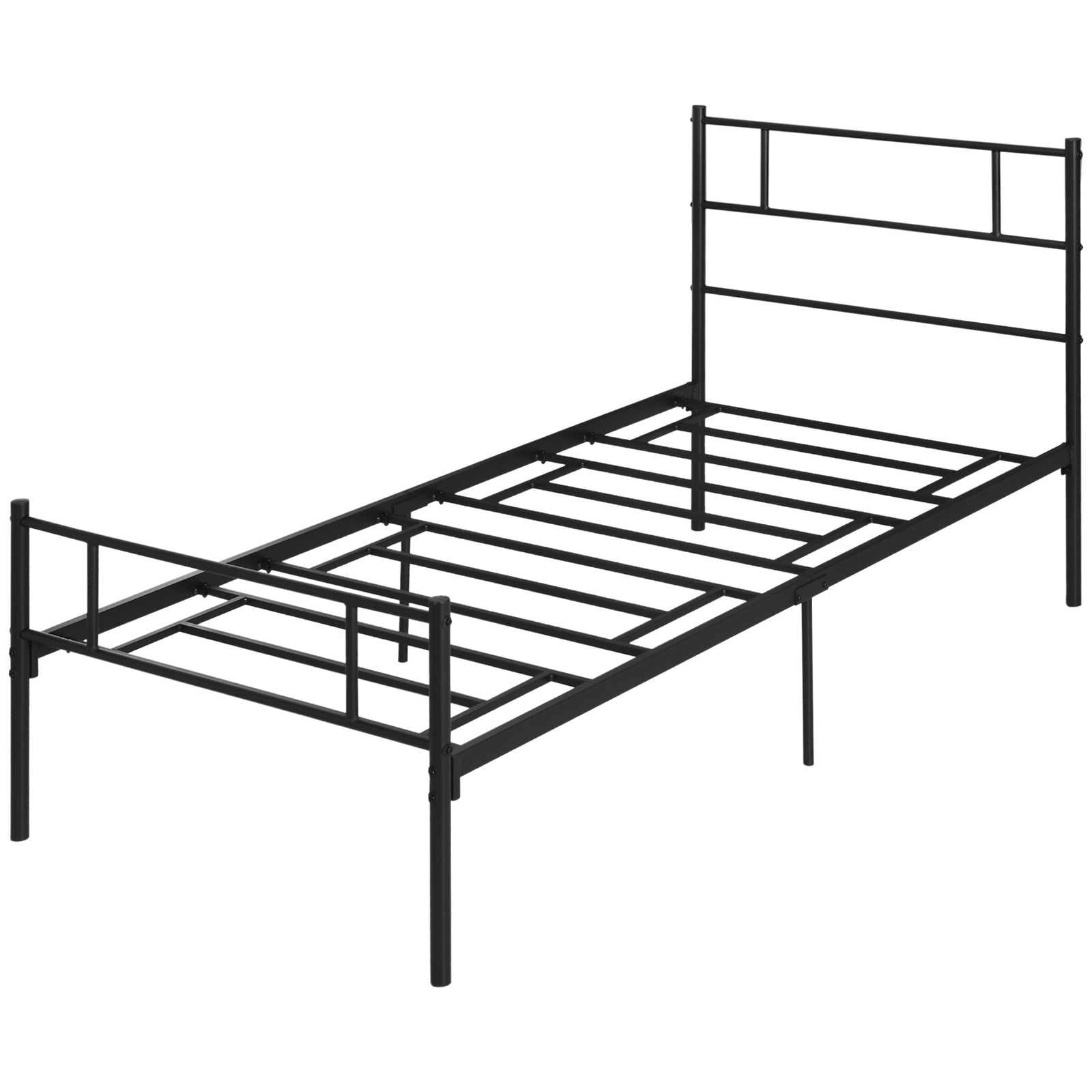 Single/double/king Metal Bed Frame Underbed Storage Space | Single | Black