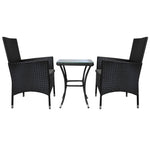 Rattan Bistro Set | Black
