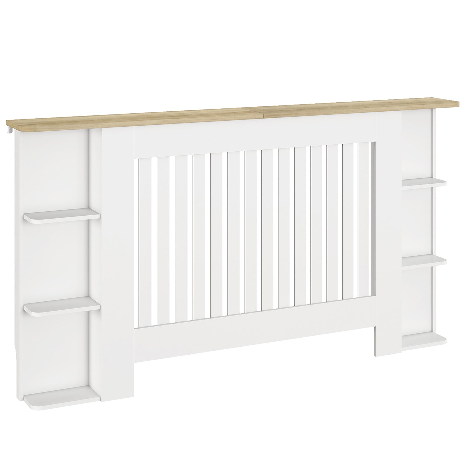 Vertical Slatted Heater Cover For Living Room | Large | White