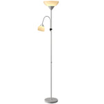 Mother-child Floor Lamp Duo Light With 3 Colour Temperatures | Silver
