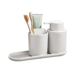 Recycled Bathroom Set - Set of three ReBorn Bathroom products - Made in the UK | Stone