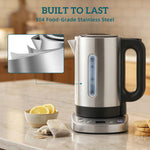 Electric Kettle, 1.7l Fast Boil, 3kw Water Kettle With Strix Thermost | Silver