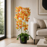 110cm Artificial Yellow Orchid Plant Artifcial Real Touch Flowers