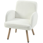 Lounge Chair Velvet Upholstered Spring Cushion | Cream
