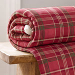 Deyongs Red Check Sherpa Fleece Throw – Printed Check Blanket