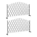 Outsunny Wooden Expanding Fence Panels, 180 X 30 X 103cm